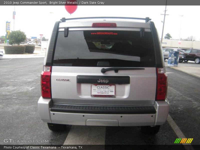 Bright Silver Metallic / Dark Slate Gray 2010 Jeep Commander Sport