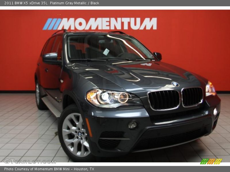 Platinum Gray Metallic / Black 2011 BMW X5 xDrive 35i