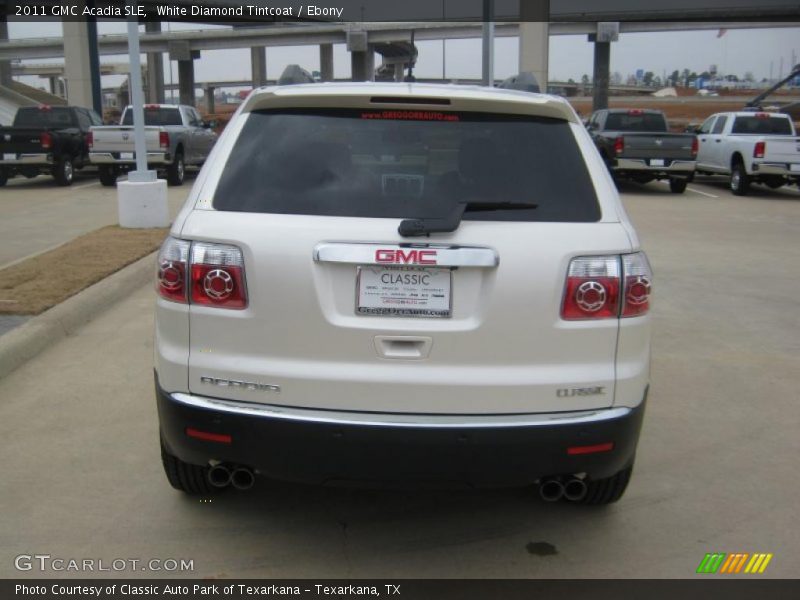 White Diamond Tintcoat / Ebony 2011 GMC Acadia SLE