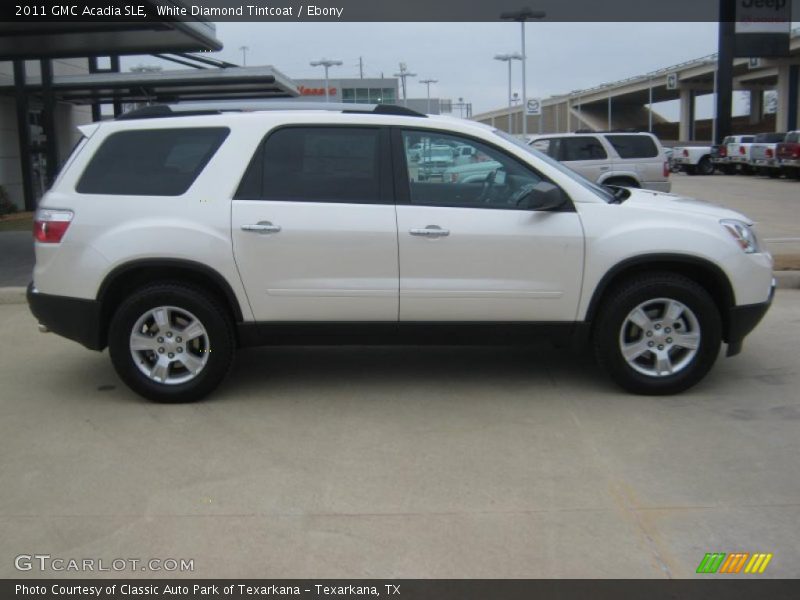 White Diamond Tintcoat / Ebony 2011 GMC Acadia SLE