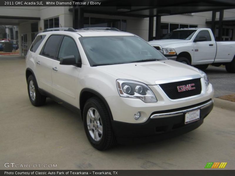 White Diamond Tintcoat / Ebony 2011 GMC Acadia SLE