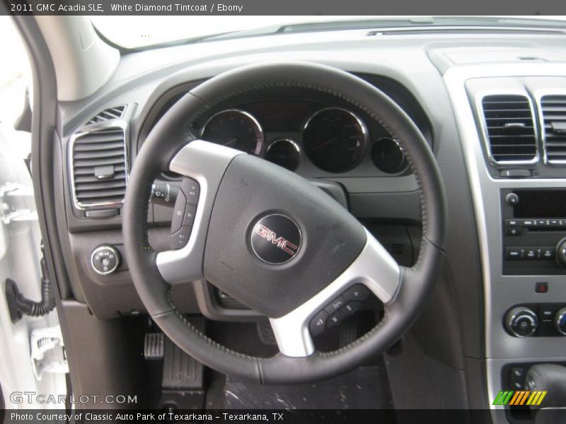White Diamond Tintcoat / Ebony 2011 GMC Acadia SLE