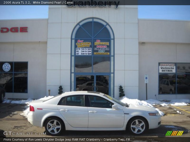 White Diamond Pearl / Camel 2006 Acura TL 3.2