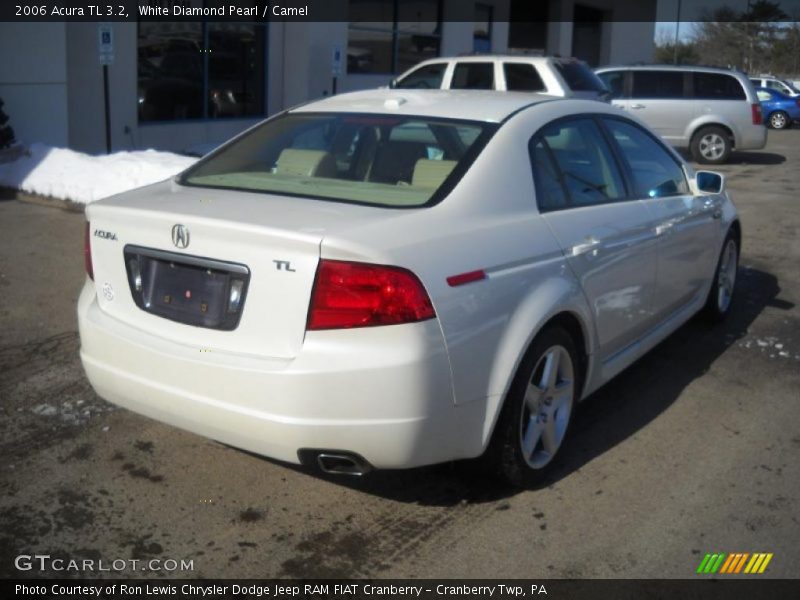 White Diamond Pearl / Camel 2006 Acura TL 3.2
