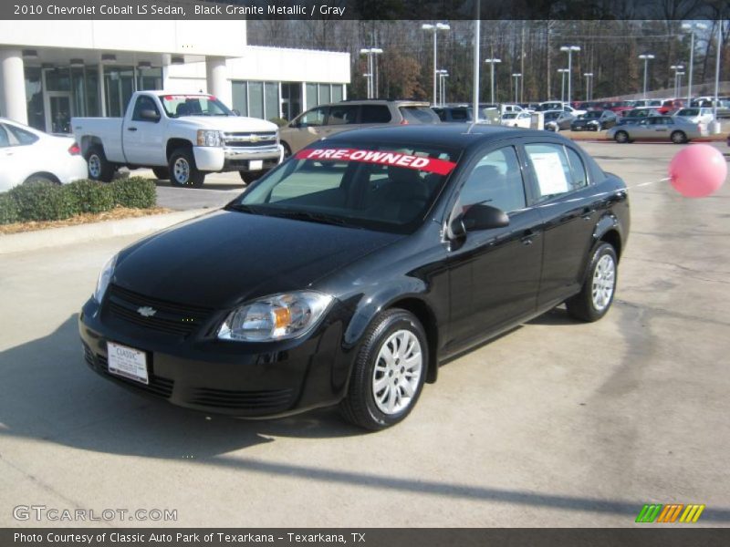 Black Granite Metallic / Gray 2010 Chevrolet Cobalt LS Sedan