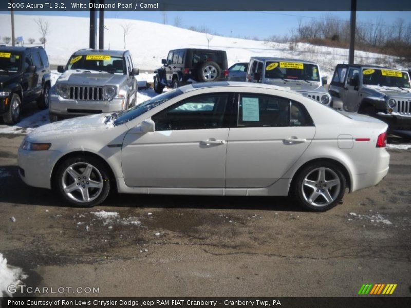 White Diamond Pearl / Camel 2006 Acura TL 3.2