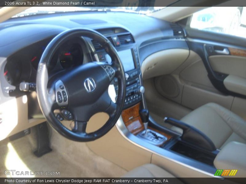 White Diamond Pearl / Camel 2006 Acura TL 3.2