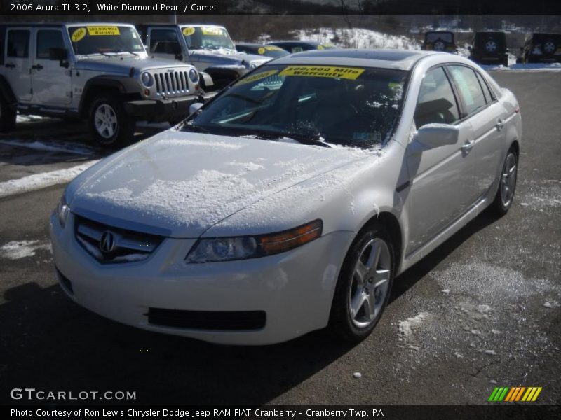 White Diamond Pearl / Camel 2006 Acura TL 3.2