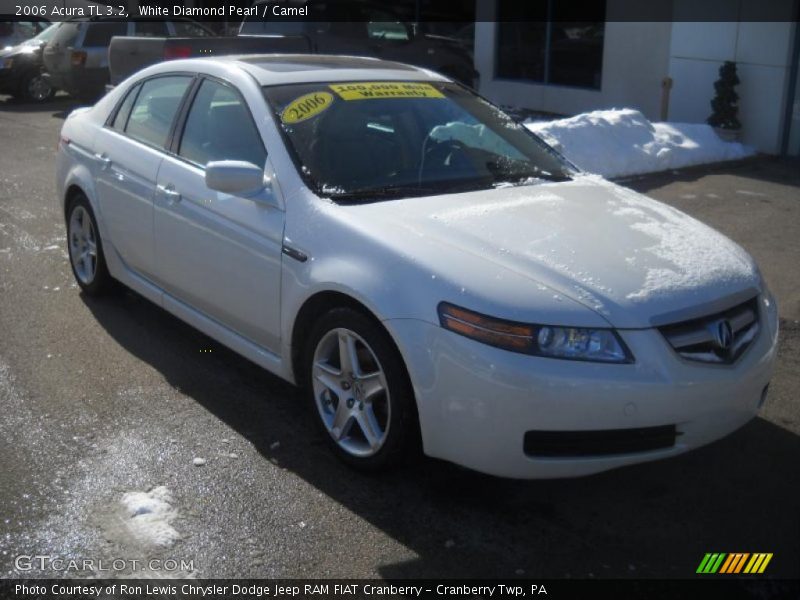 White Diamond Pearl / Camel 2006 Acura TL 3.2