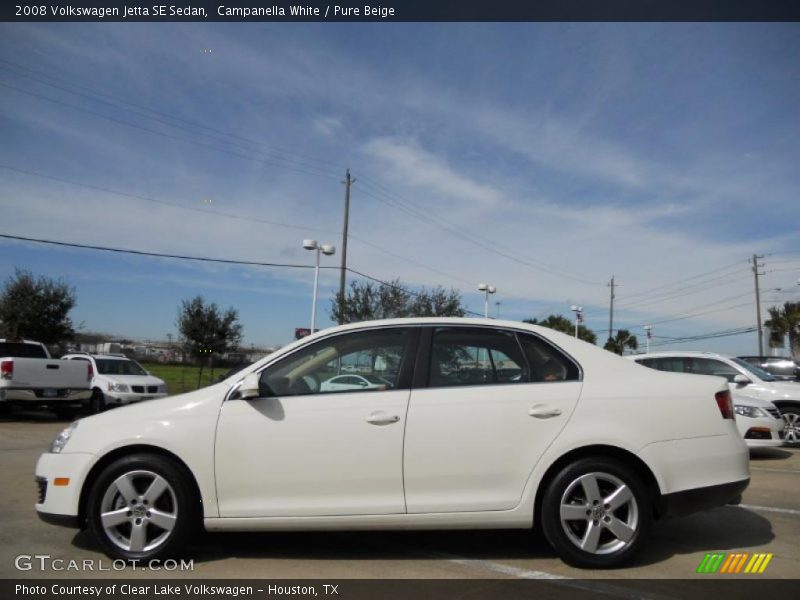 Campanella White / Pure Beige 2008 Volkswagen Jetta SE Sedan