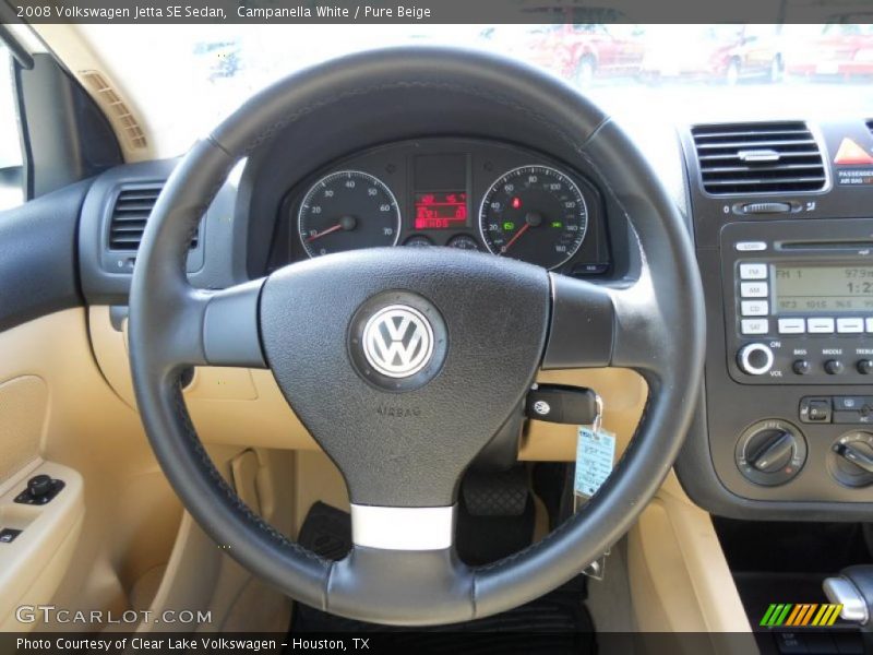 Campanella White / Pure Beige 2008 Volkswagen Jetta SE Sedan