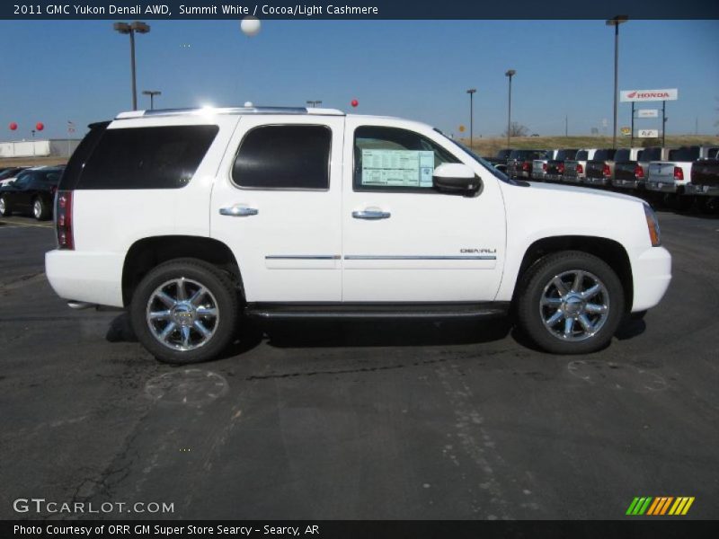 Summit White / Cocoa/Light Cashmere 2011 GMC Yukon Denali AWD