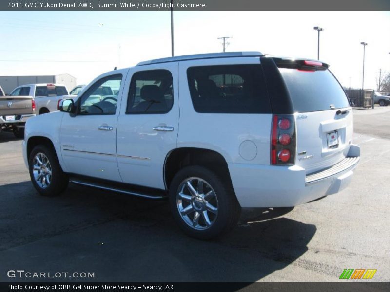 Summit White / Cocoa/Light Cashmere 2011 GMC Yukon Denali AWD