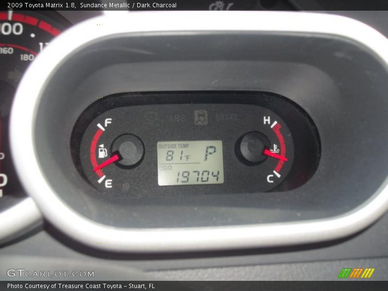 Sundance Metallic / Dark Charcoal 2009 Toyota Matrix 1.8