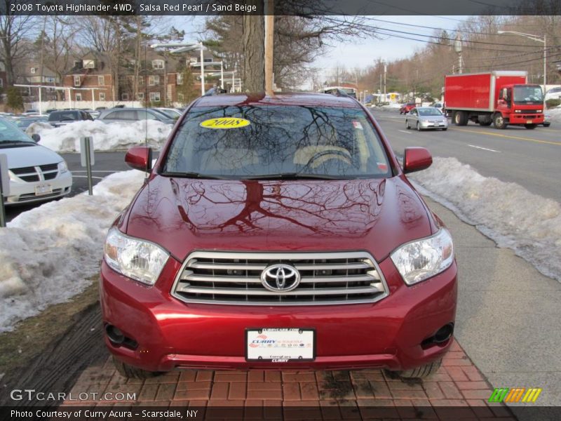 Salsa Red Pearl / Sand Beige 2008 Toyota Highlander 4WD