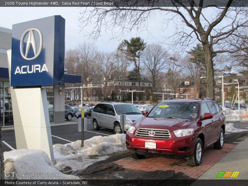 Salsa Red Pearl / Sand Beige 2008 Toyota Highlander 4WD