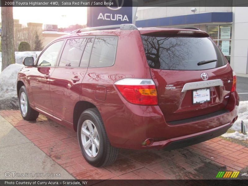Salsa Red Pearl / Sand Beige 2008 Toyota Highlander 4WD