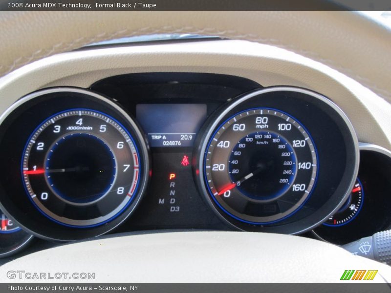 Formal Black / Taupe 2008 Acura MDX Technology