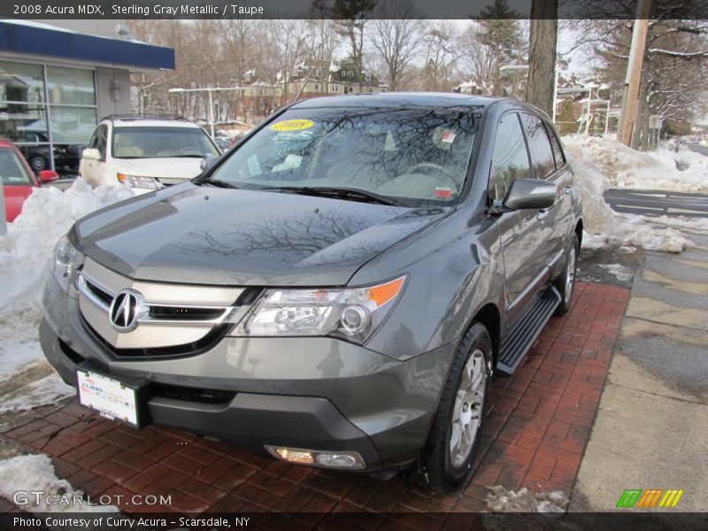 Sterling Gray Metallic / Taupe 2008 Acura MDX