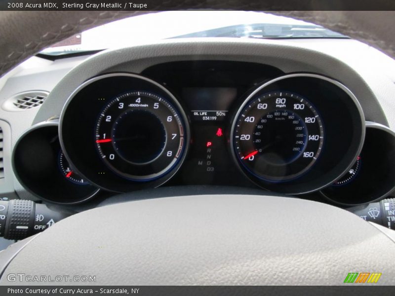 Sterling Gray Metallic / Taupe 2008 Acura MDX