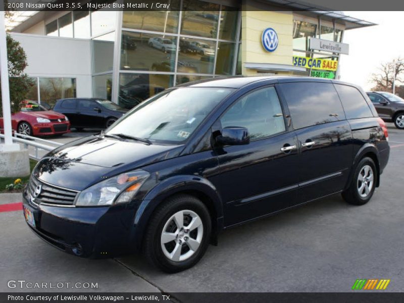 Majestic Blue Metallic / Gray 2008 Nissan Quest 3.5 S