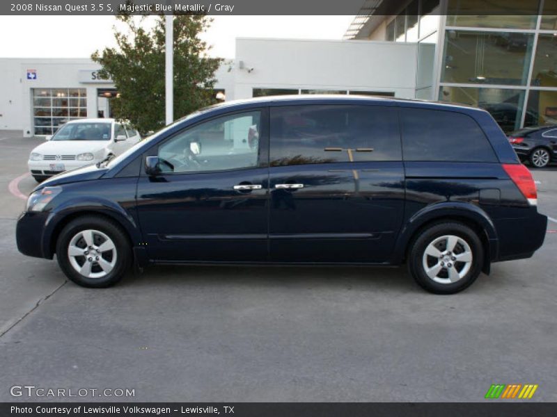 Majestic Blue Metallic / Gray 2008 Nissan Quest 3.5 S