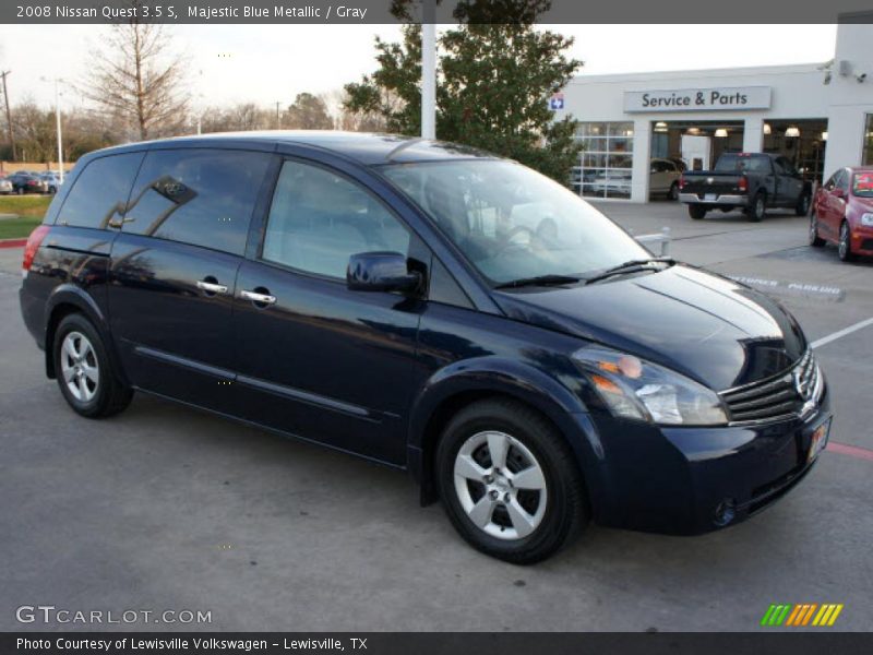 Majestic Blue Metallic / Gray 2008 Nissan Quest 3.5 S