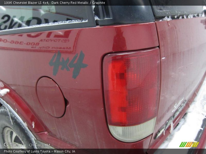 Dark Cherry Red Metallic / Graphite 1996 Chevrolet Blazer LS 4x4