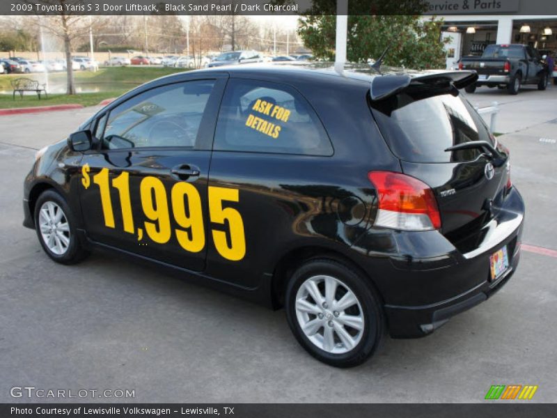 Black Sand Pearl / Dark Charcoal 2009 Toyota Yaris S 3 Door Liftback