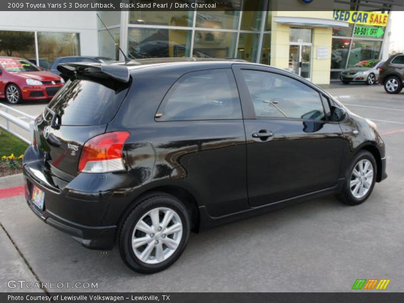 Black Sand Pearl / Dark Charcoal 2009 Toyota Yaris S 3 Door Liftback