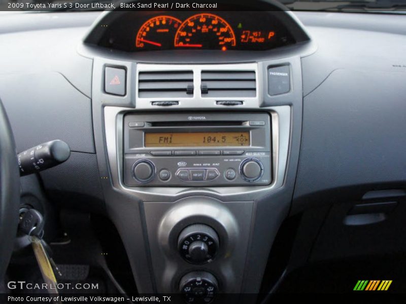 Black Sand Pearl / Dark Charcoal 2009 Toyota Yaris S 3 Door Liftback