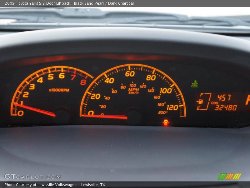 Black Sand Pearl / Dark Charcoal 2009 Toyota Yaris S 3 Door Liftback