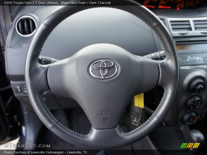 Black Sand Pearl / Dark Charcoal 2009 Toyota Yaris S 3 Door Liftback