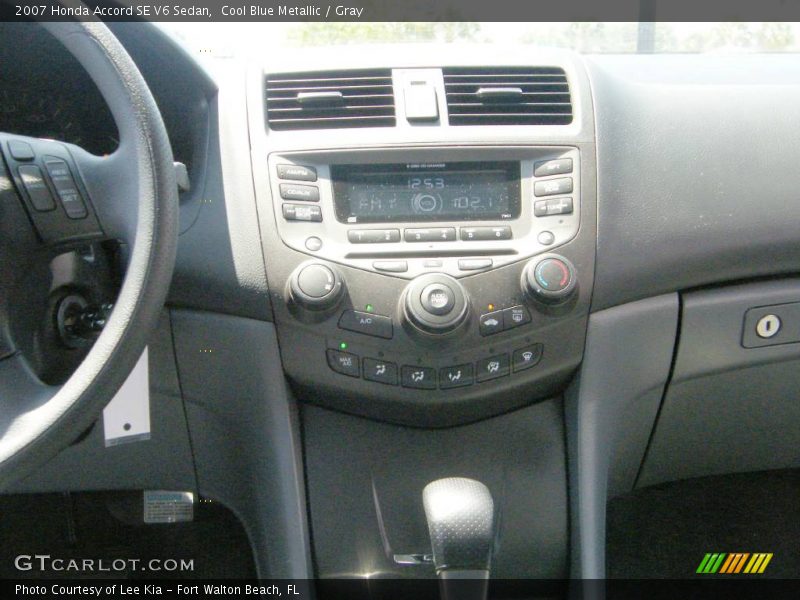 Cool Blue Metallic / Gray 2007 Honda Accord SE V6 Sedan