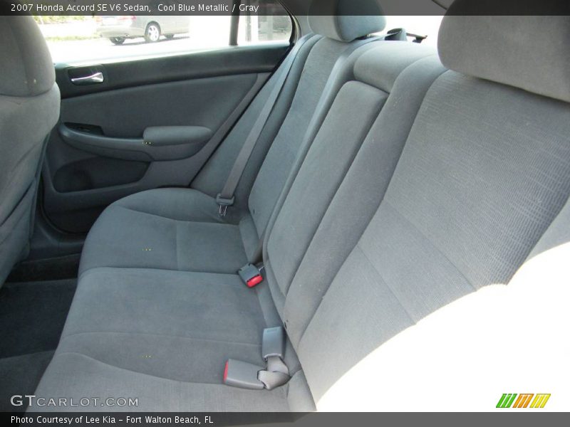 Cool Blue Metallic / Gray 2007 Honda Accord SE V6 Sedan