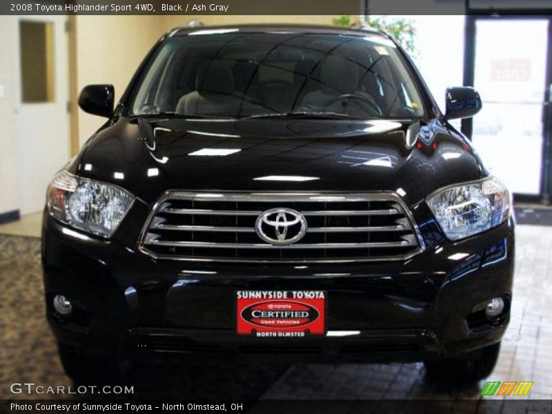 Black / Ash Gray 2008 Toyota Highlander Sport 4WD