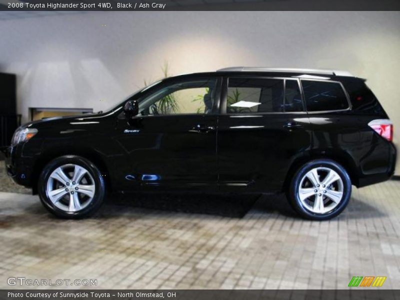Black / Ash Gray 2008 Toyota Highlander Sport 4WD