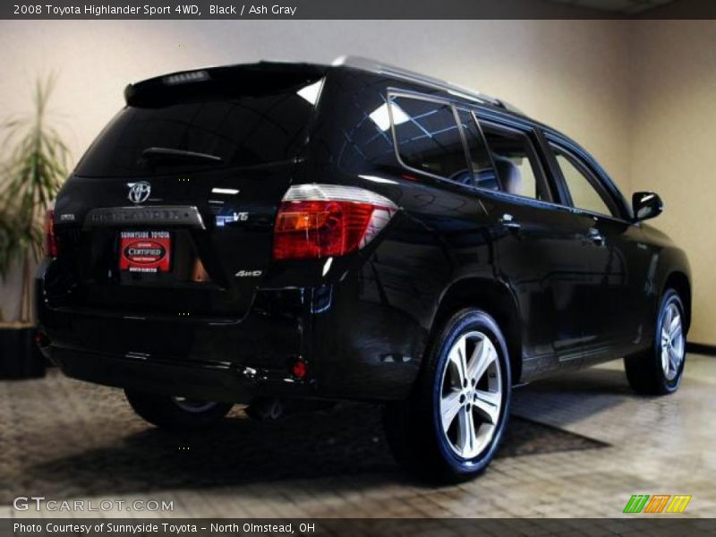 Black / Ash Gray 2008 Toyota Highlander Sport 4WD