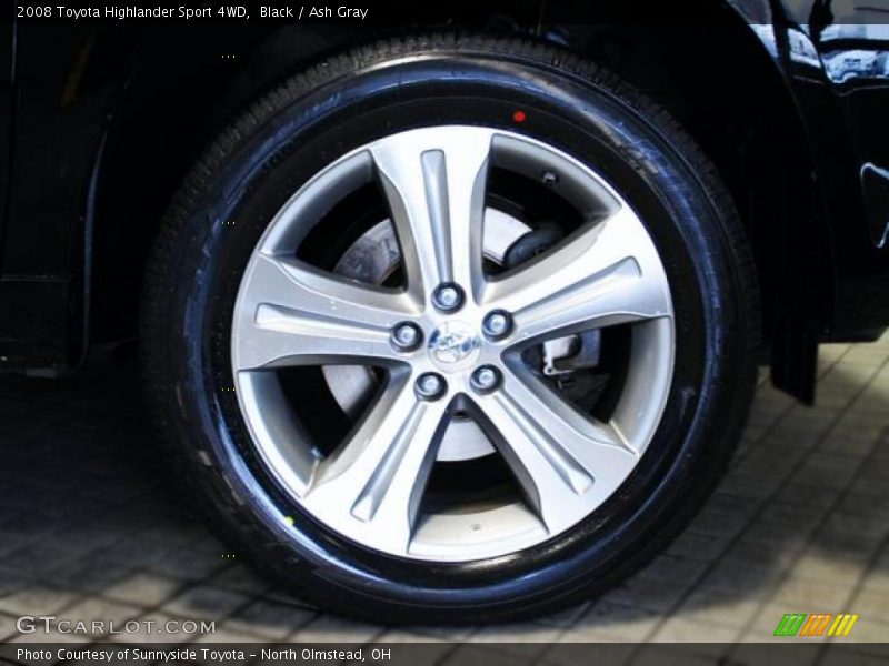 Black / Ash Gray 2008 Toyota Highlander Sport 4WD