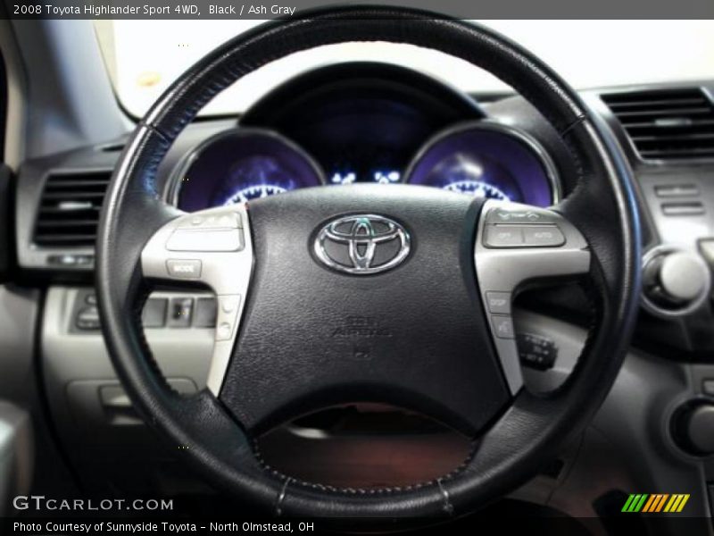 Black / Ash Gray 2008 Toyota Highlander Sport 4WD