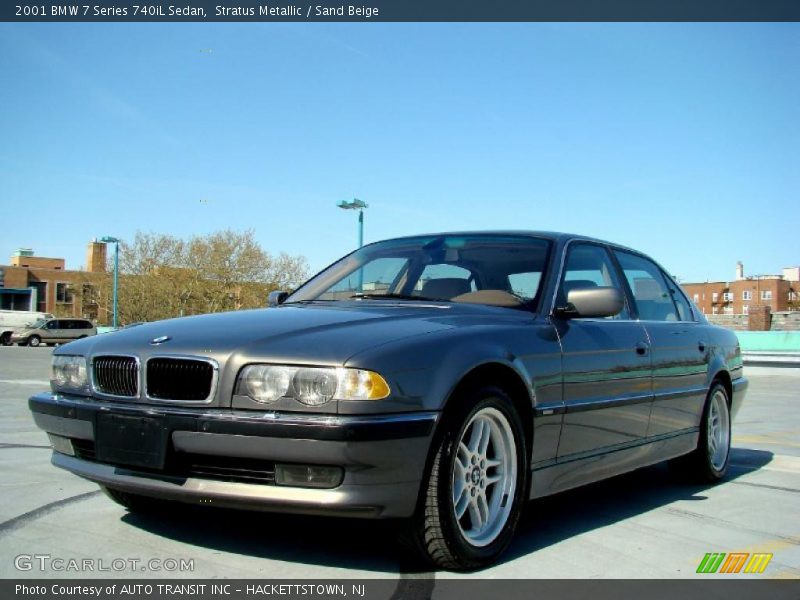 Stratus Metallic / Sand Beige 2001 BMW 7 Series 740iL Sedan