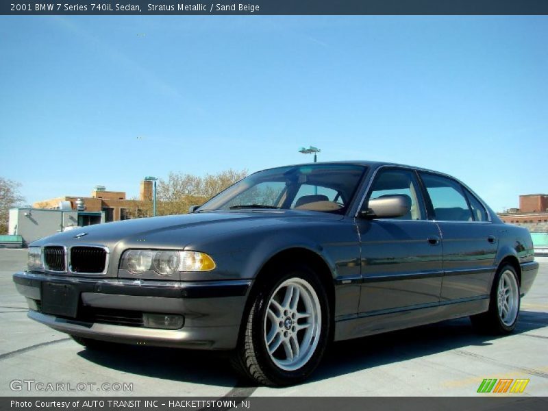 Stratus Metallic / Sand Beige 2001 BMW 7 Series 740iL Sedan