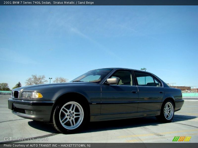 Stratus Metallic / Sand Beige 2001 BMW 7 Series 740iL Sedan