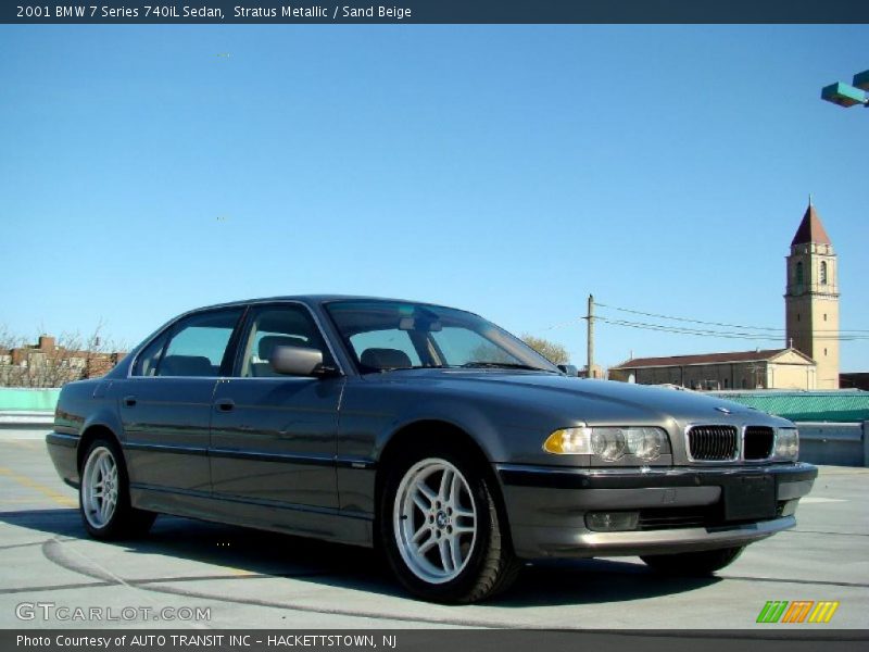 Stratus Metallic / Sand Beige 2001 BMW 7 Series 740iL Sedan