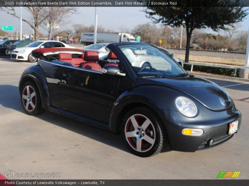Front 3/4 View of 2005 New Beetle Dark Flint Edition Convertible