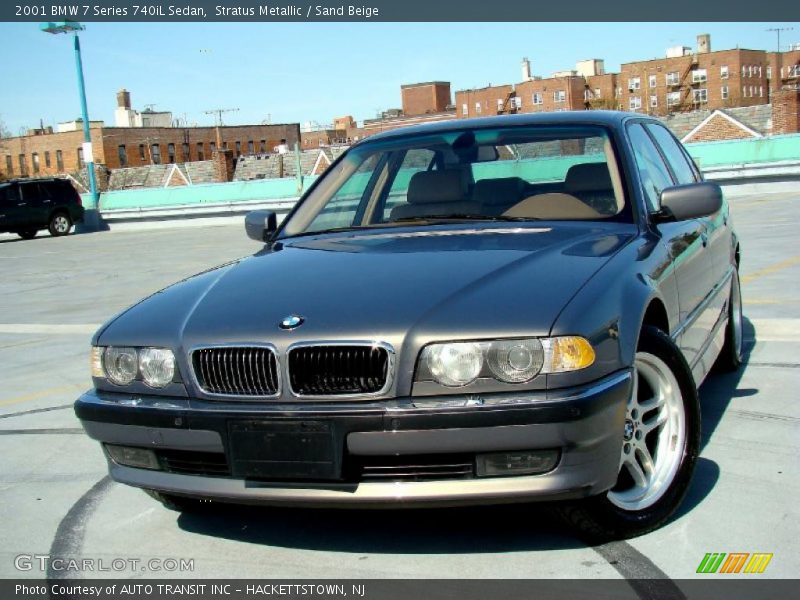 Stratus Metallic / Sand Beige 2001 BMW 7 Series 740iL Sedan