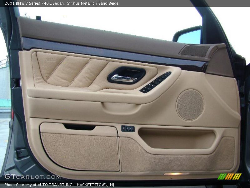 Stratus Metallic / Sand Beige 2001 BMW 7 Series 740iL Sedan