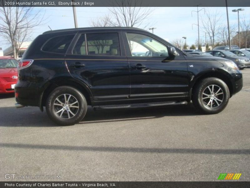Ebony Black / Beige 2009 Hyundai Santa Fe GLS