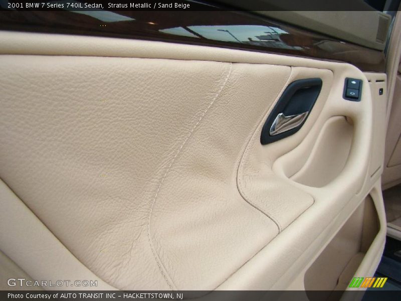 Stratus Metallic / Sand Beige 2001 BMW 7 Series 740iL Sedan
