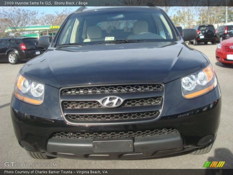 Ebony Black / Beige 2009 Hyundai Santa Fe GLS